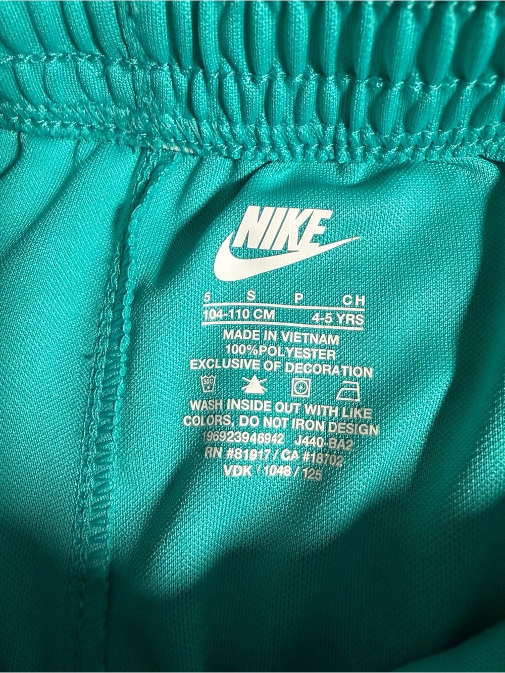 Nike Kids Teal Athletic Shorts size 4-5 - Picture 4 of 10